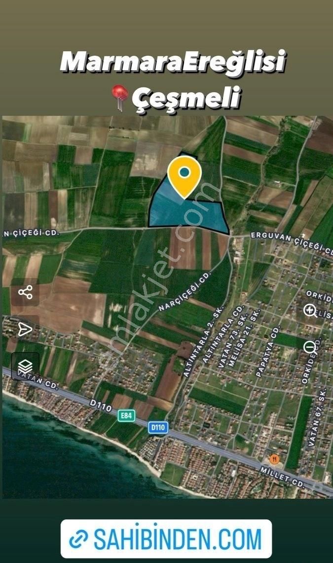 Tekirdağ Marmaraereğlisinde Satılık 110 M Hisseli Tarla