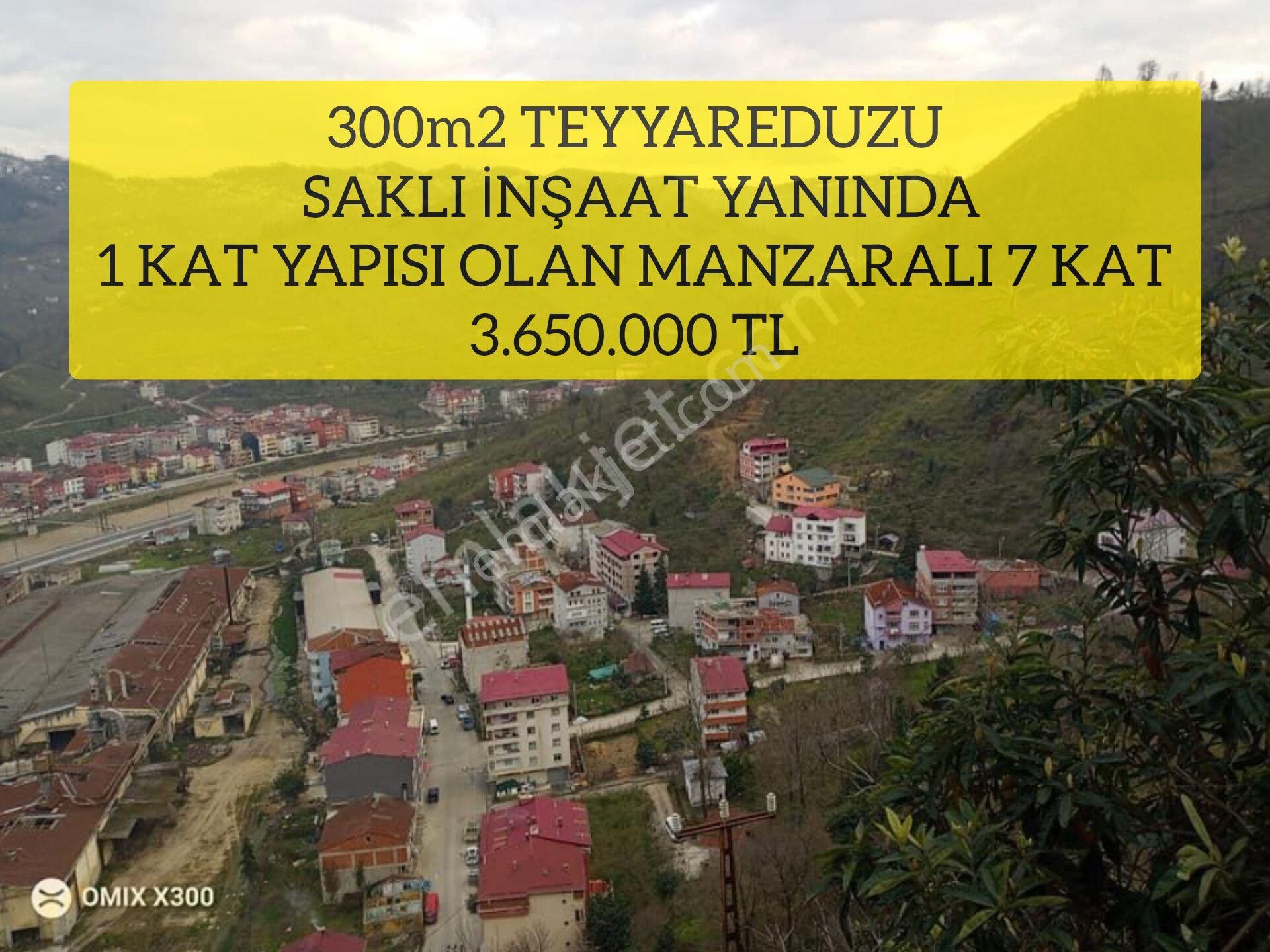 Giresun Merkez Teyyaredüzü Satılık Konut+Ticaret Alanı ( 14) 300m2 Teyyareduzu 300m2 Saklı İnşaat Yanında 1 Kat Yapısı Olan Manzaralı 7 Kat