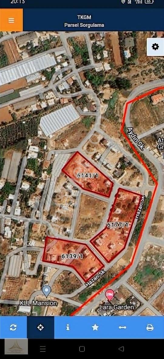 Muratpaşa Güzeloba Satılık Tarla Lara 'da Deniz Manzaralı 180 M2 Satılık Arsa