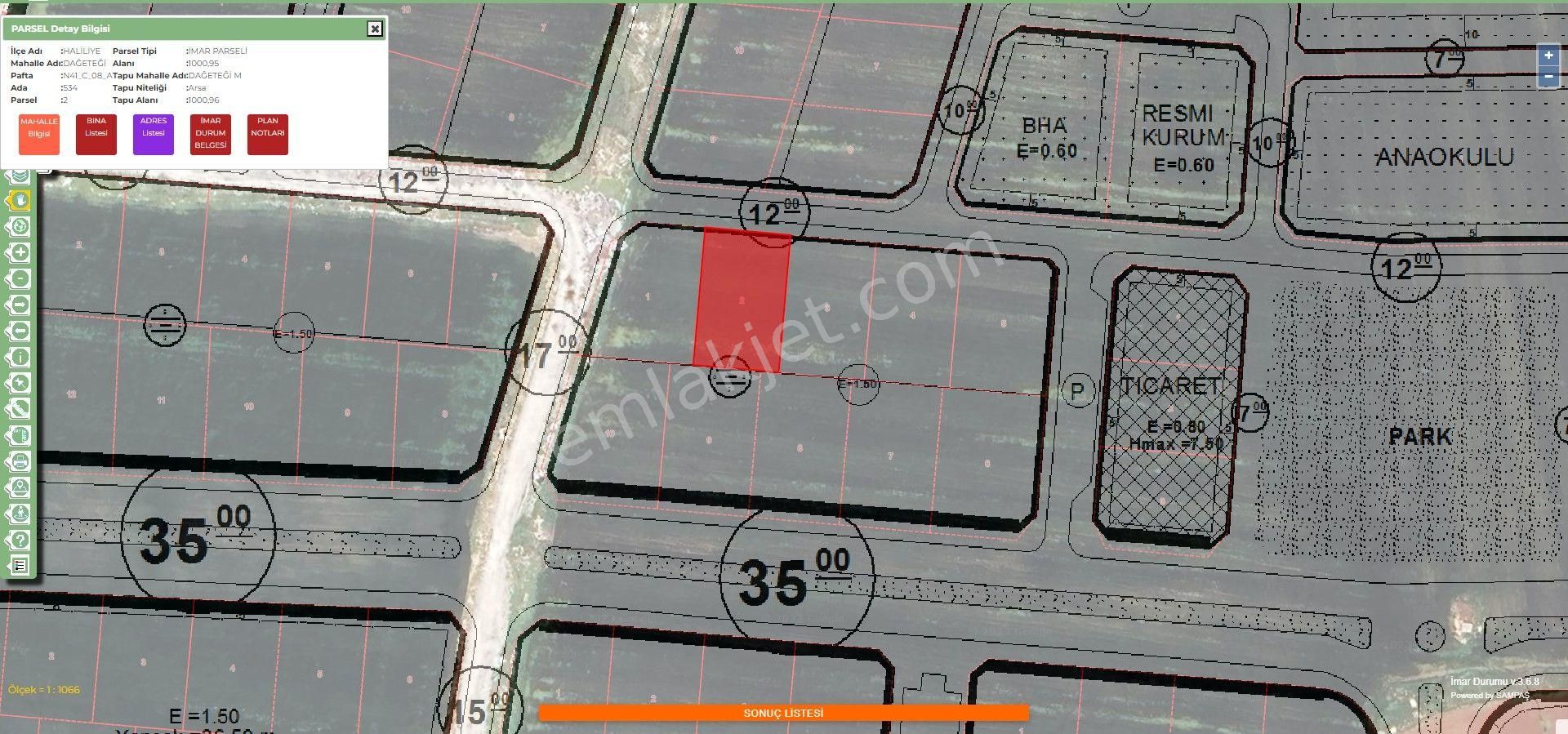 Haliliye Dağeteği Satılık Konut İmarlı YAŞARSOY GYO'DAN DAĞETEĞİ YEŞİL URFA'DA 50 METRE YOLA YAKIN PARSEL