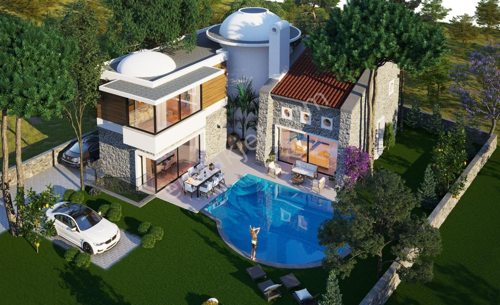 Bodrum Yahşi Satılık Villa  Ortakent Yahşi’de Satılık Müstakil Havuzlu Özel Konsept 5+1 Villa 