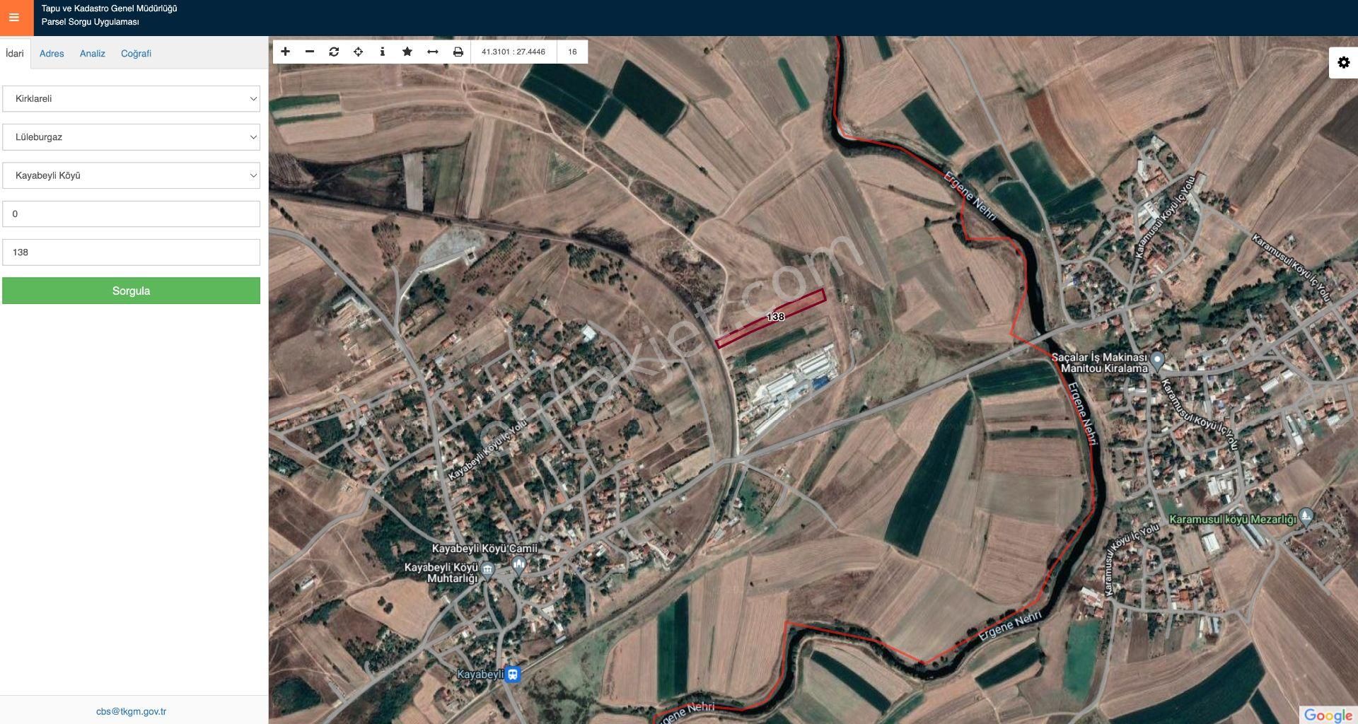 Lüleburgaz Kayabeyli Köyü Satılık Tarla Kırlareli Lüleburgaz Kayabeyli Mahallesi Satılık 3.025 M2 Tarla!