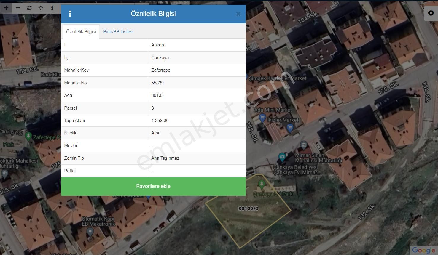 Çankaya Zafertepe Satılık Konut İmarlı  ÇANKAYA'DA CADDE ÜZERİNDE MERKEZİ KONUMDA 565 M2 SATILIK İMARLI ARSA