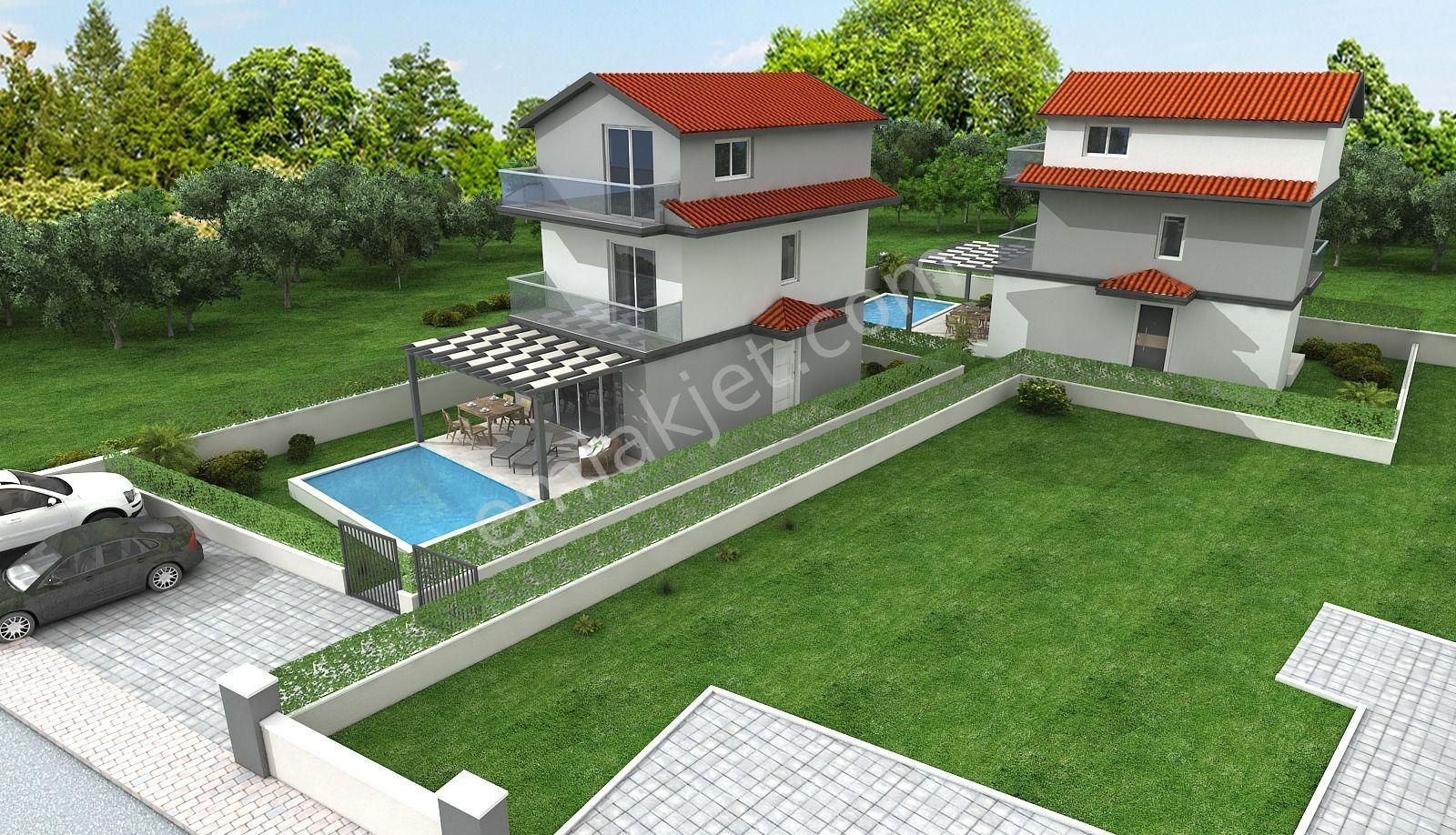 Fethiye Karaçulha Satılık Villa  GoldHouse dan Satılık Karaçulha da 4+1 Bahçeli Havuzlu Triblex Villa