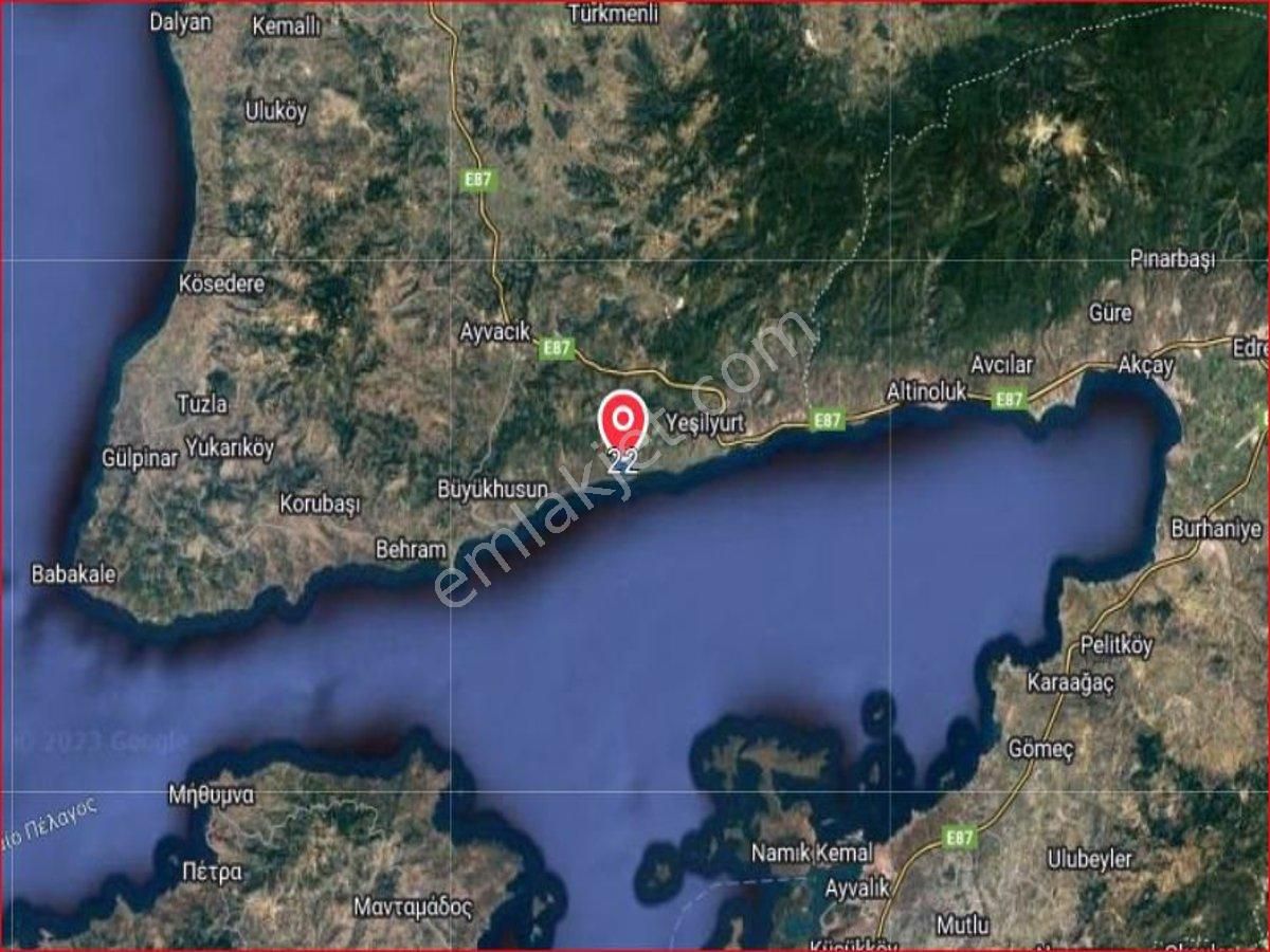 Ayvacık Ahmetçe Köyü Satılık Zeytinlik Çanakkale Ayvacık Ahmetçe Köyü 224 M2 Satılık Tarla