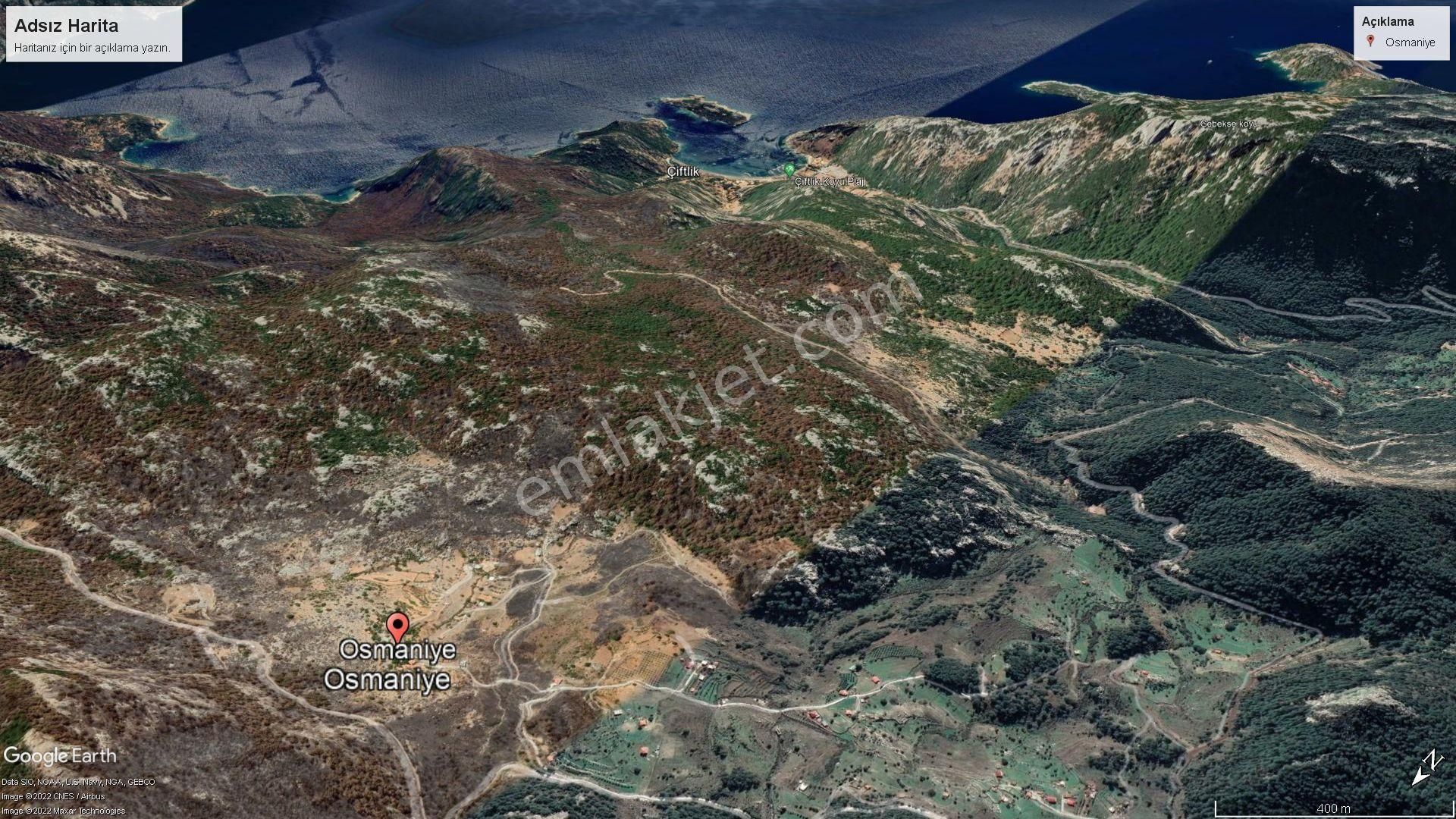 Marmaris Osmaniye Satılık Tarla  Marmaris Osmaniye'de Satılık, 30.000 M2 Harika Arazi