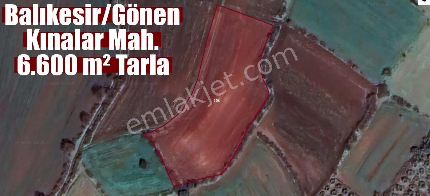 Gönen Kınalar Satılık Tarla Uçar Emlak'tan Balıkesir/gönen Kınalar Mahallesi'nde 6.600 M² Tarla