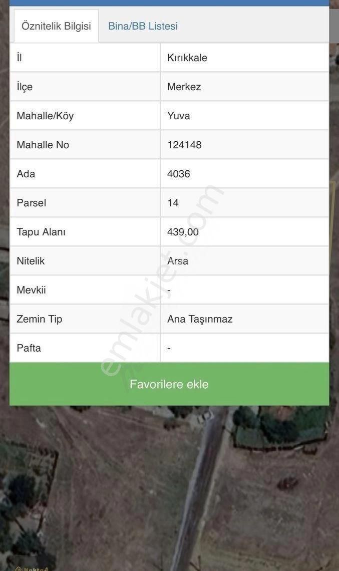 Kırıkkale Yuvada Köşe Başı Konut İmarlı Tek Tapu Satılık Arsa - Görsel 2