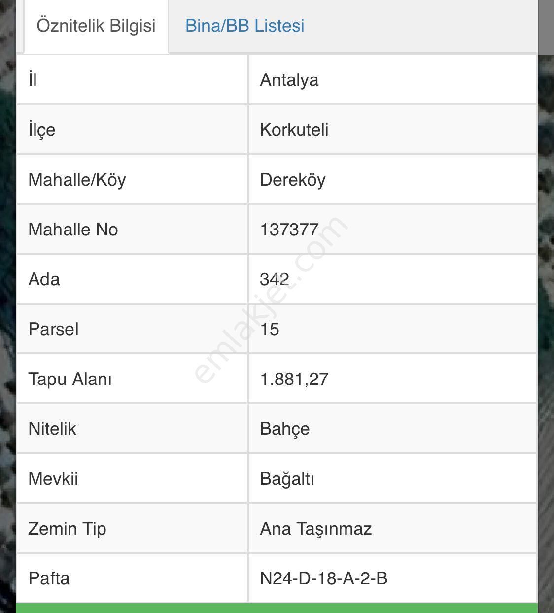 Korkuteli Dereköy Satılık Bağ & Bahçe Korkutelinde satılık arsa