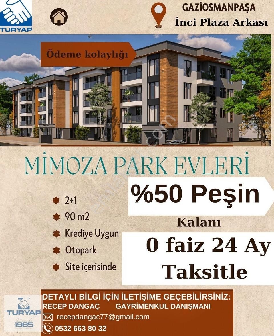 Yalova Merkez Gazi Osman Paşa Satılık Daire TURYAP RECEP DANGAÇ PROJEDEN SATILIK DAİRE 1+1