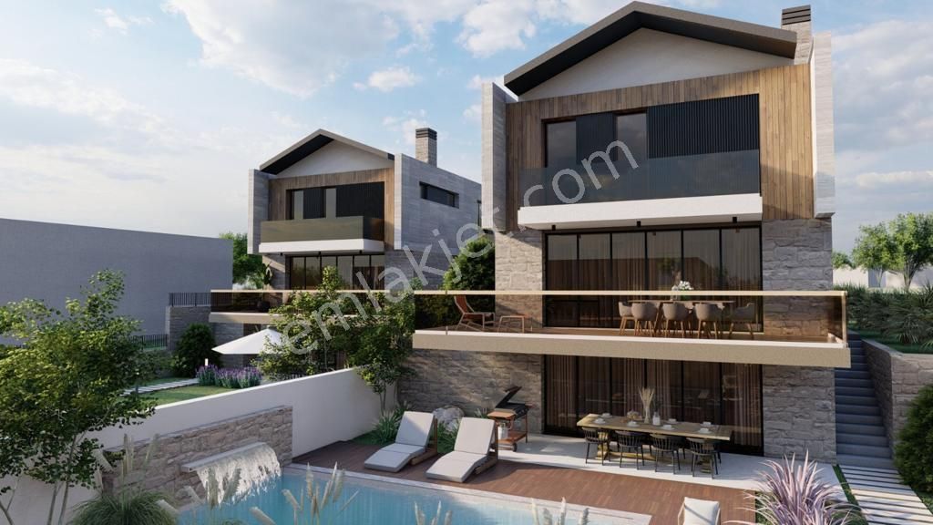 Urla Bademler Satılık Villa urla'da Hekim köy sitesinde 3+2 müstakil havuzlu satılık sıfır villa