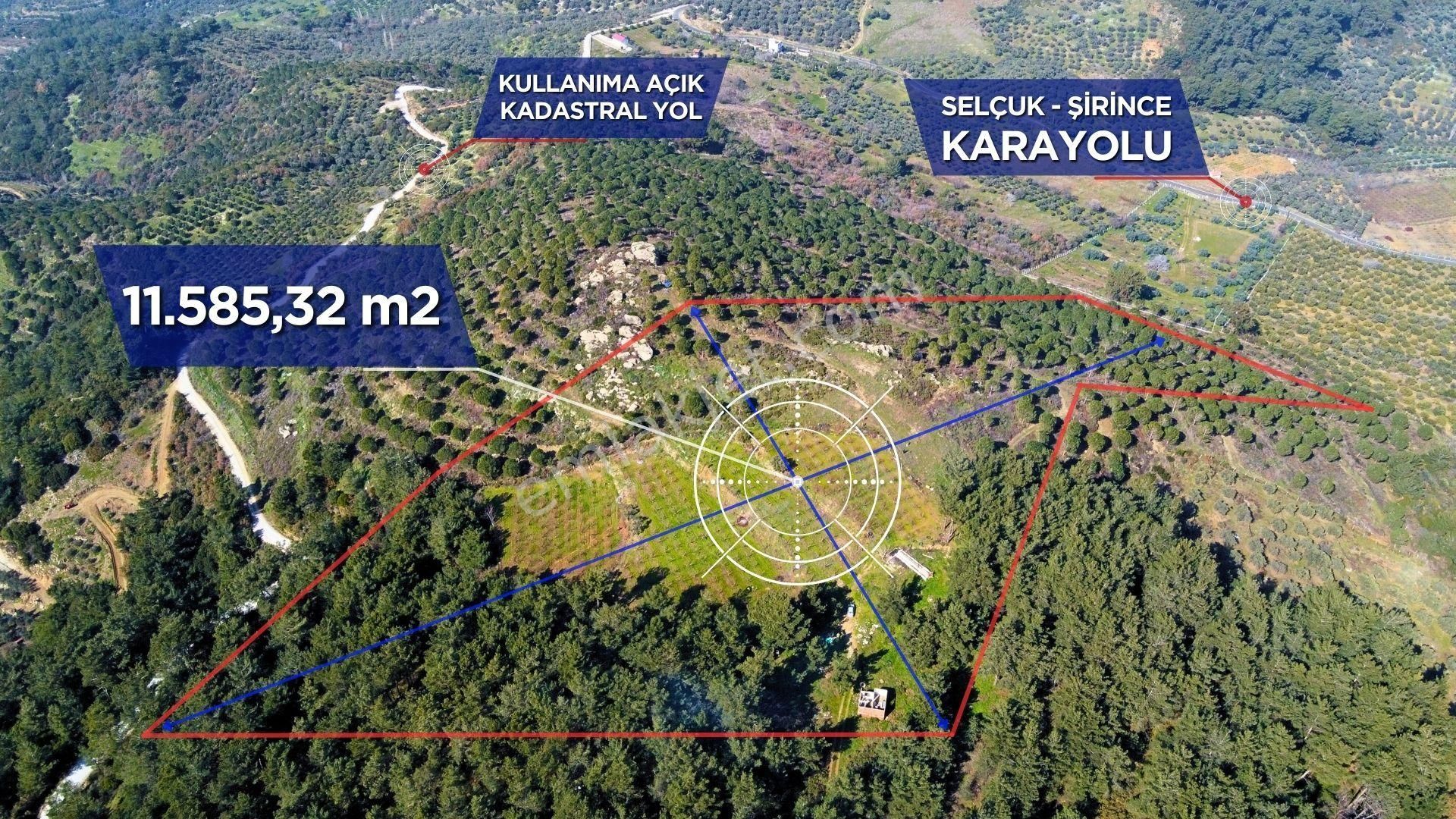 Selçuk Şirince Satılık Tarla MUSTAFA KARABOĞA'DAN PAMUCAK SAHİL VE DOĞA MANZARALI 11585 M KARE TARLA(KADASTRO YOLLU)