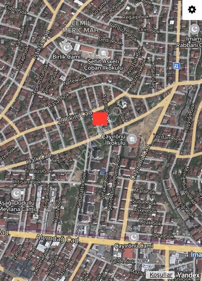 Ümraniye Cemil Meriç Satılık Konut İmarlı !!FIRSAT!! ALEMDAĞ CADDESİ MUHTEŞEM KONUM 240M2 ARSA