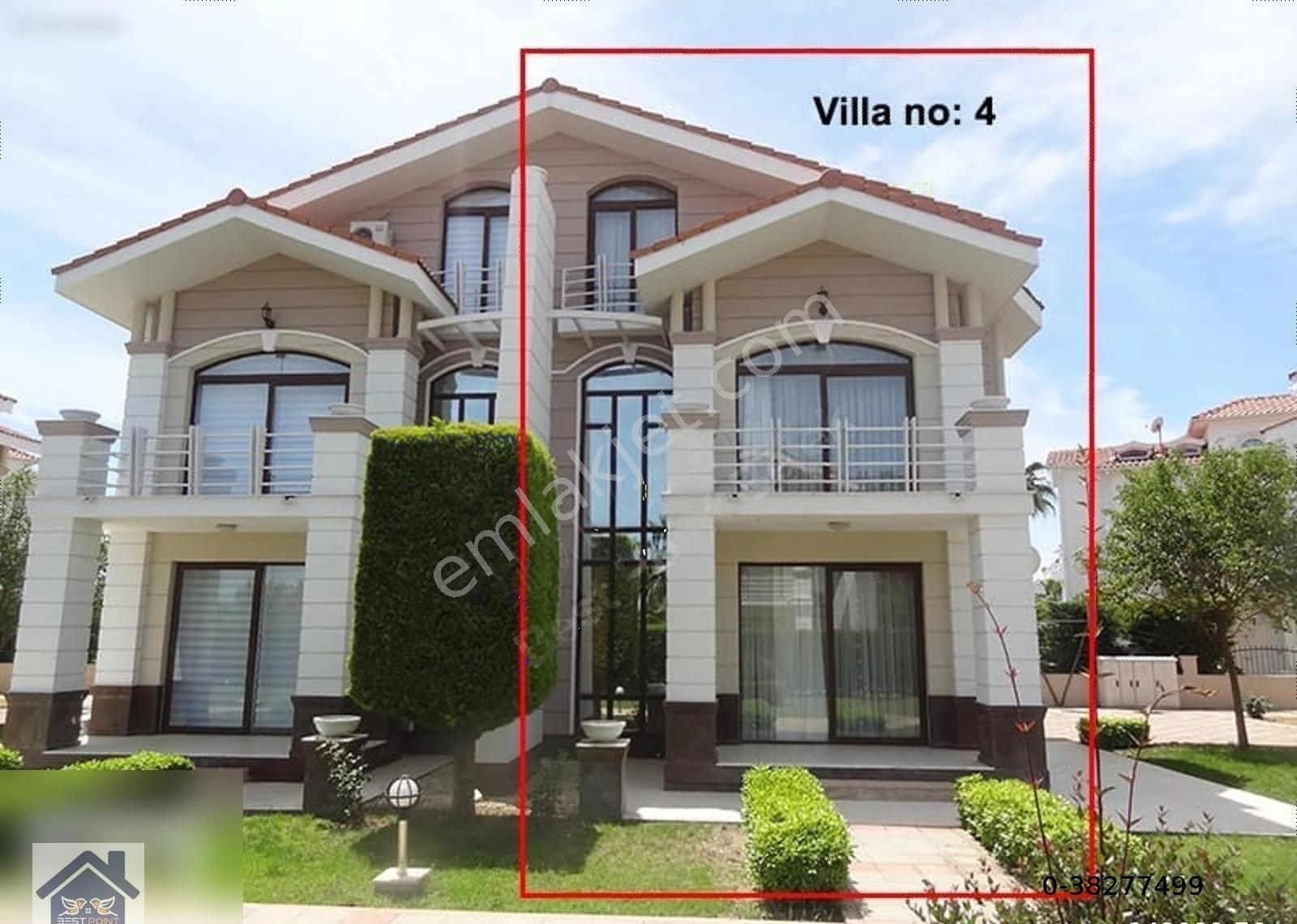 Serik Belek Satılık Villa FIRSAT 3+1 ORTAK HAVUZLU VİLLA * BEST POİNT EMLAK'TAN *