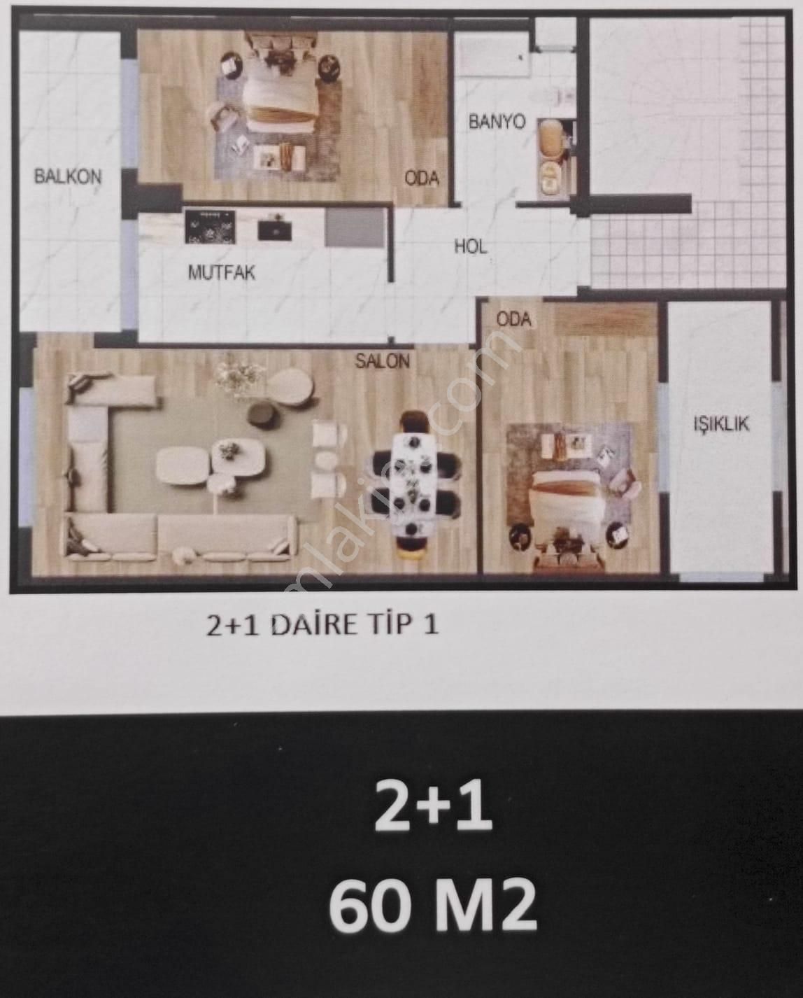 Karşıyaka Bahariye De Satılık 5 Katlı Nın Ara Katın Da Daire 1+1 -48m2 K. Mutfak - Görsel 24