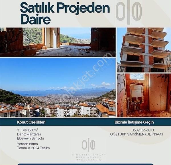 Fethiye Patlangıç Satılık Daire Taşyaka Deniz Manzaralı 3+1 Daire