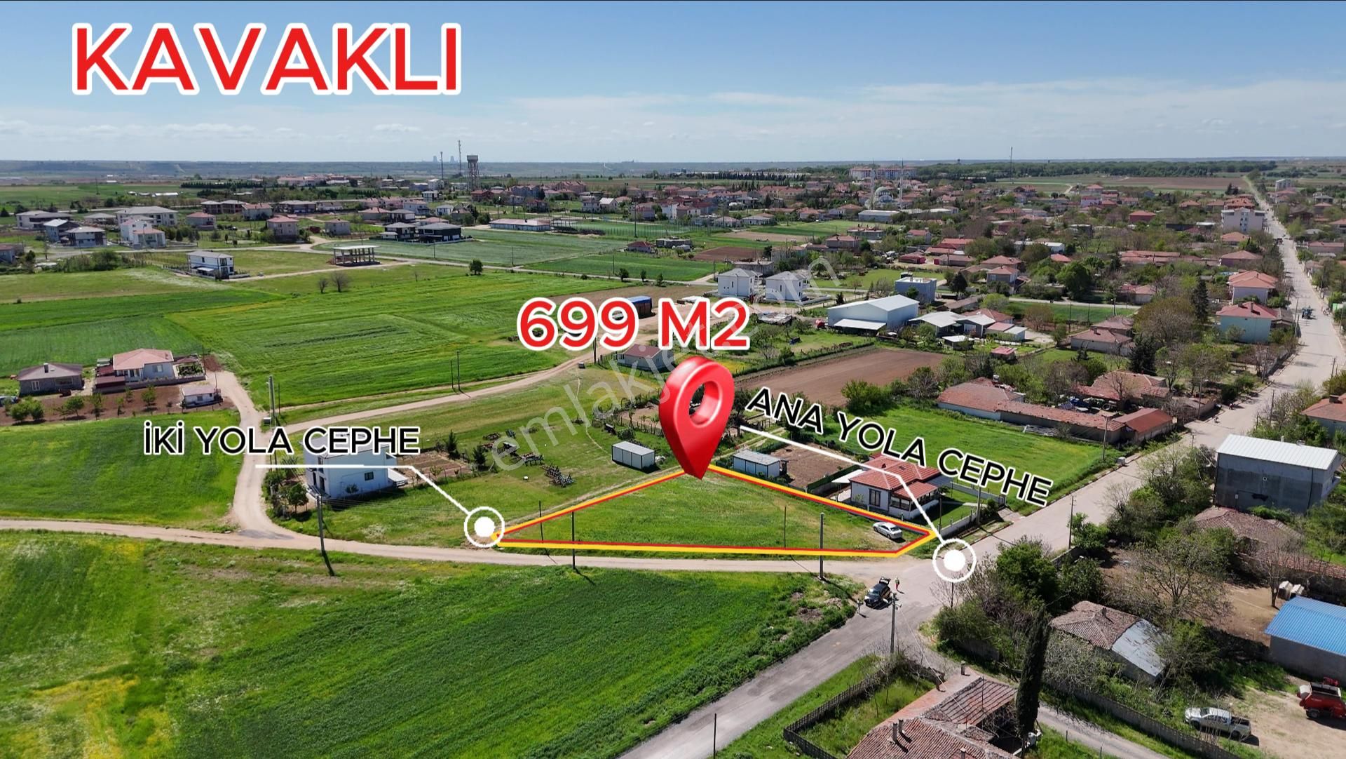 Kırklareli Kavaklı Doğalgazıyla 3 Kat Villa İmarlı Arsa 699 M2. Acil Satılık