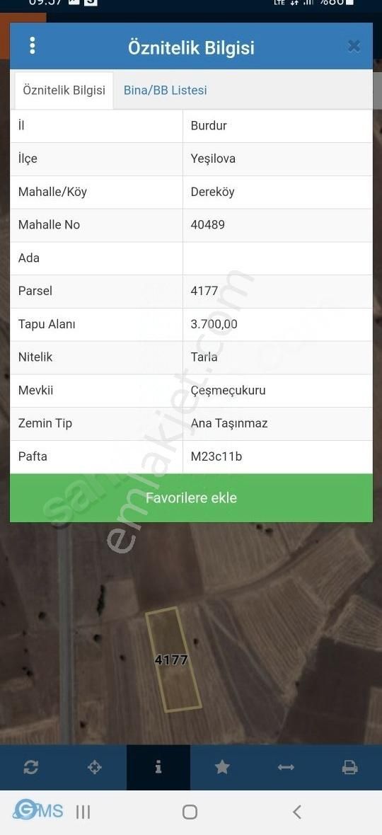 Burdur Yeşilova Derekoyde 3700m2 Asfalta Yakın Tam Yatırımlık - Görsel 3
