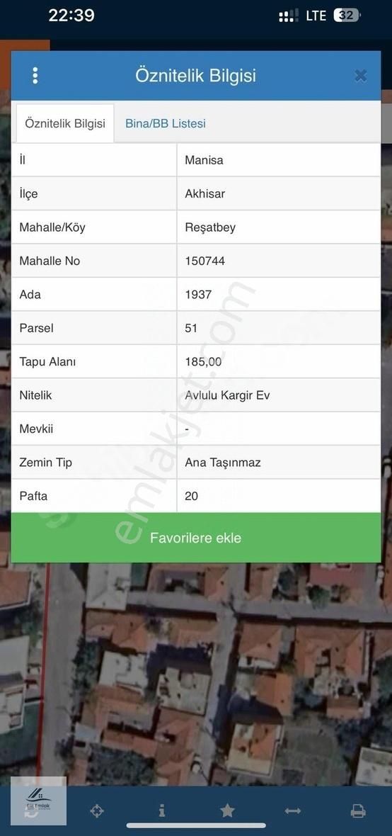 Akhisar Reşat Bey Satılık Konut İmarlı Elit Emlak'tan Reşatbey Mahallesin De Arsa 6 Dairelik Arsa Ve Müstakil Ev