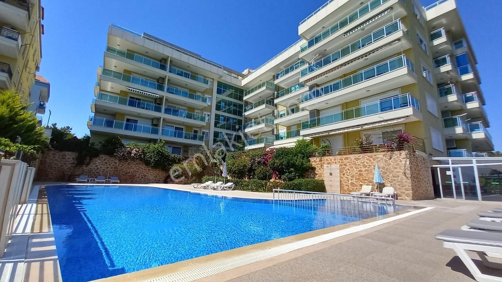 Alanya Kestel Satılık Daire  Habitat Hill Residence Satılık Deniz Havuz Manzaralı Eşyalı 1+1 Daire