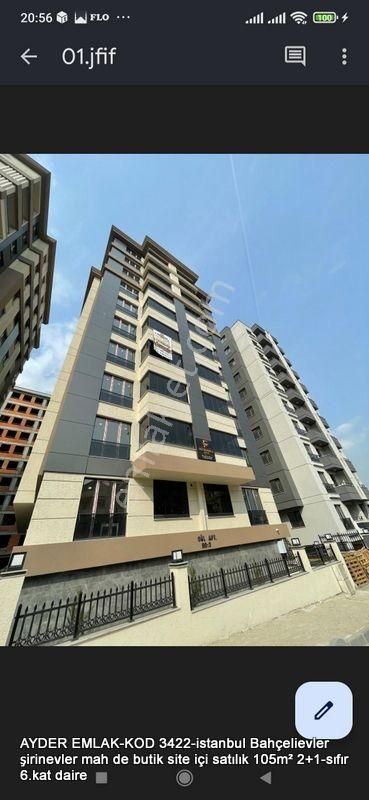 Bahçelievler Şirinevler Satılık Daire  istanbul Bahçelievler şirinevler mah de butik site içi satılık 105m² 2+1-sıfır 6.kat daire  