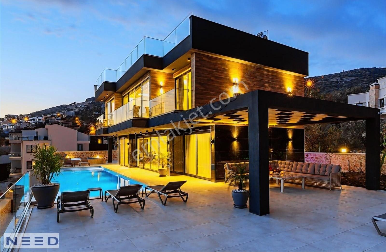 Kaş Kalkan Satılık Villa 5+1 MODERN TASARIM YENİ VİLLA