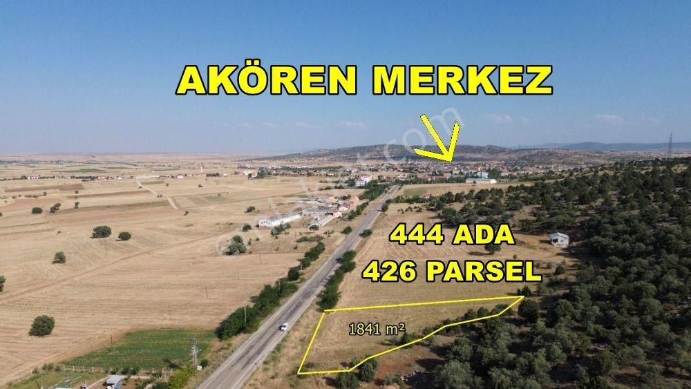 Konya Akören Ağalar 1841 M² Ana Yola Cephe Müstakil Tarla