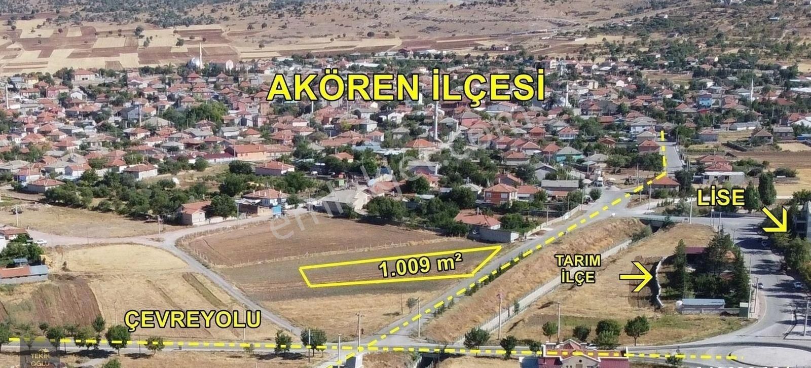 Akören Tülce Satılık Muhtelif Arsa Konya Akören Tülce'de 1.009 M2 Konut İmarlı Arsa