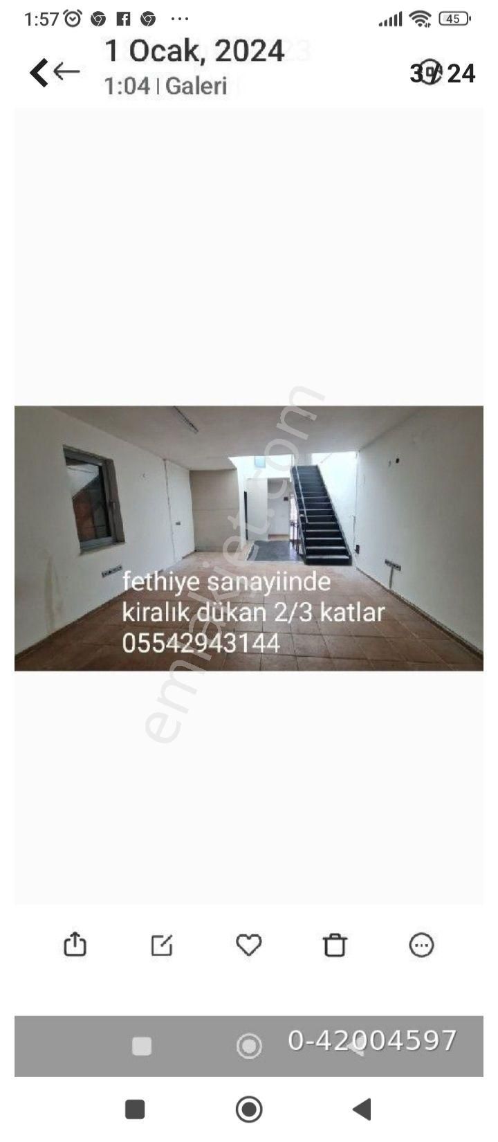 Fethiye Patlangıç Kiralık Dükkan & Mağaza fethiye sanayiinde kiralık ev dukan lojman büro atelye işyeri depo vb