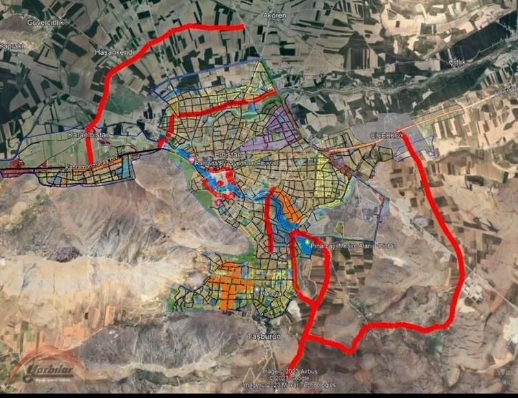 Elbistan Taşburun Satılık Tarla Pınarbaşında 2300 M2 Köşe Başı Yeni Toki'ye Yakın