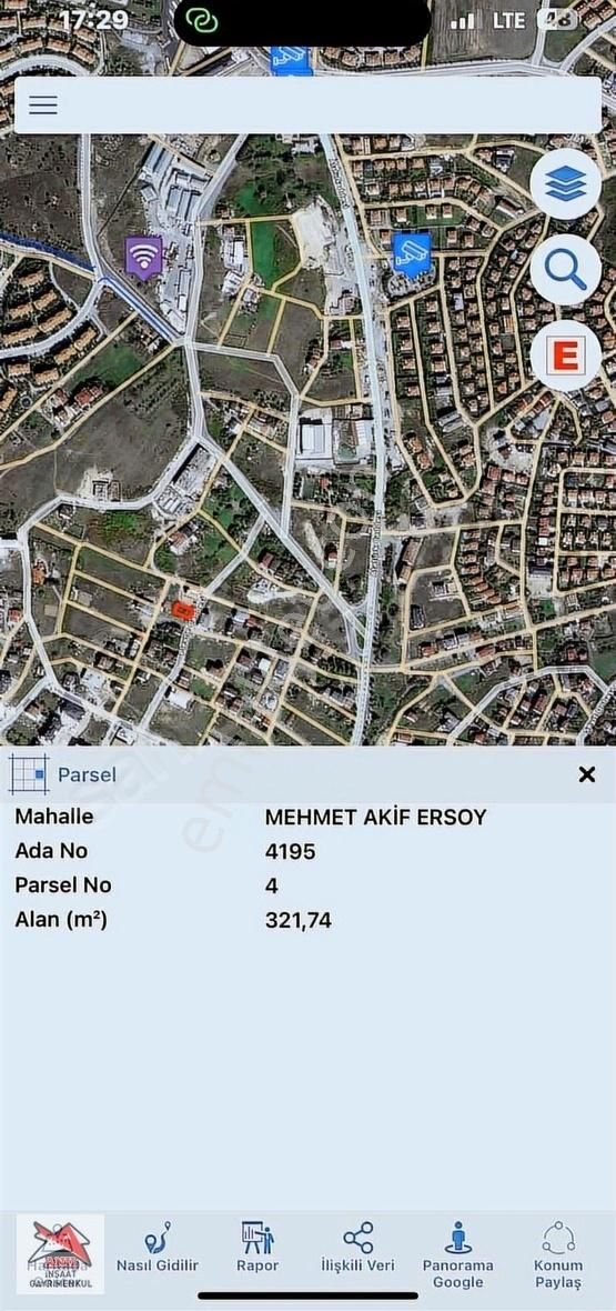 Arnavutköy Mehmet Akif Ersoy Satılık Konut İmarlı Taşoluk Metro İstasyonu 100 M Mesafe Cadeye Cephe Arsa