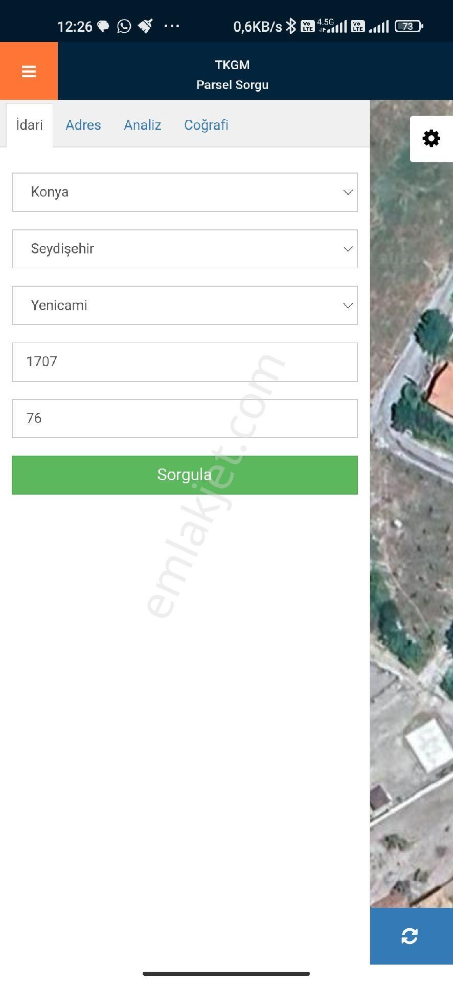 Seydişehir Yeni Cami Satılık Bağ & Bahçe 2 KATA İMARLI 697 M2 SATILIK ARSA 