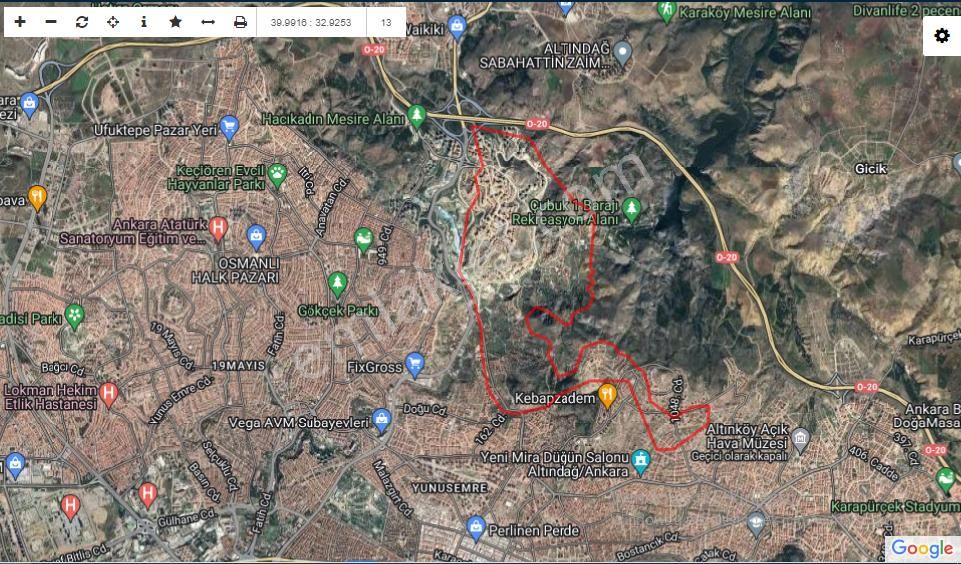 Altındağ Baraj Satılık Konut İmarlı  KUZEY EMLAK'TAN SOLFASOLDA 200 m² SATILIK ARSA