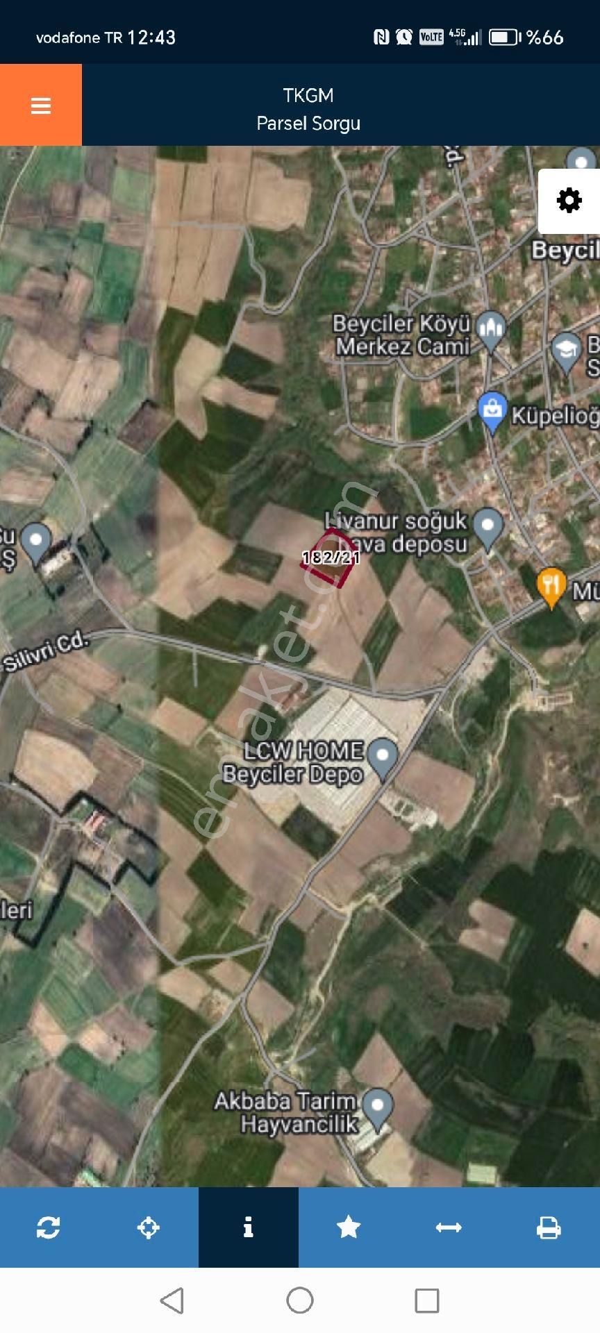 Silivri Beycıler Mahallesınde 8. 000 M2 Tek Tapu Fabrıkalar Bölgesindedır