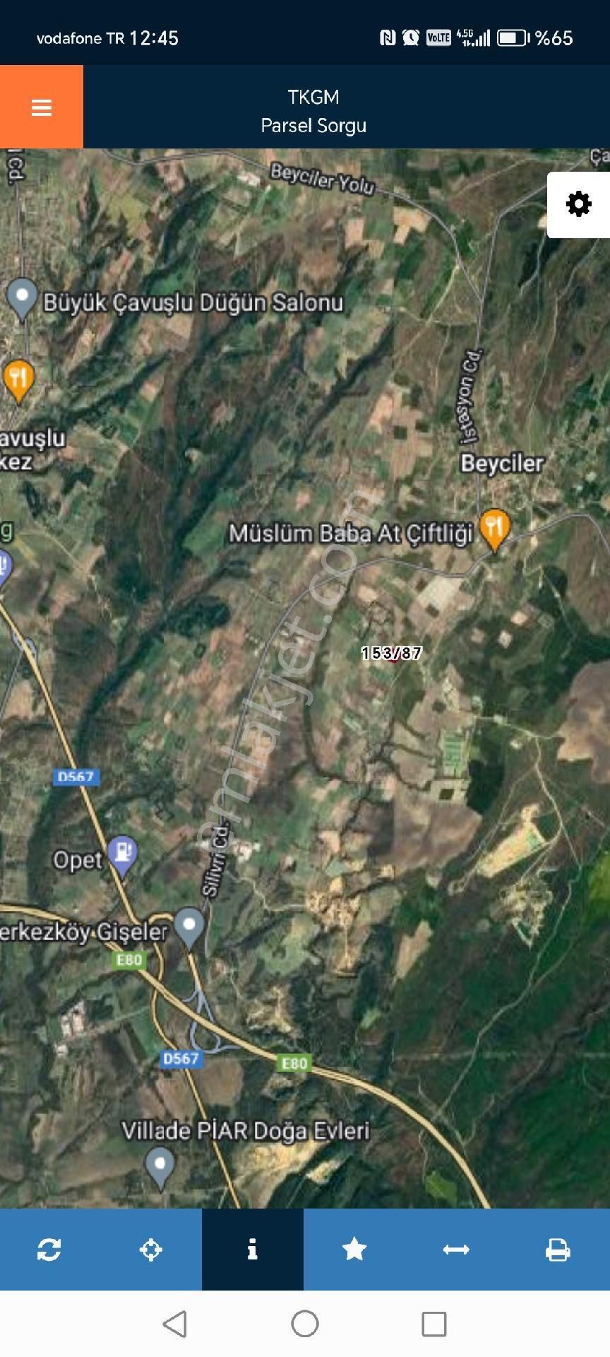 İstanbul Silivri Beyciler Mahallesınde 6640 M2, Elektirik Dıbınde Satılık Tarl
