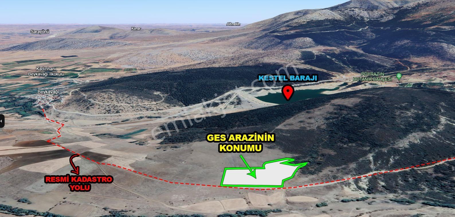 Kadınhanı Beykavağı Satılık Tarla  ÖZOKLARDAN MARJİNAL YAZILI SATILIK GES ARAZİ(1MW)