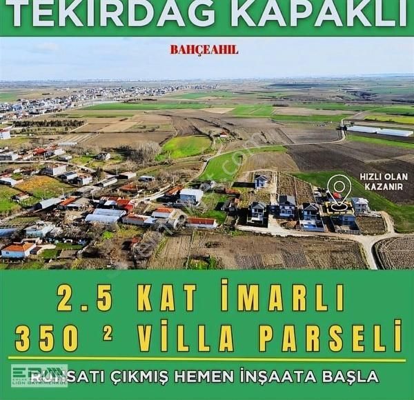 Kapaklı Bahçeağıl Satılık Villa İmarlı Tekirdağ Kapaklı' Da Ruhsatı Hazır Villa İmarlı Arsa Hemen Başla