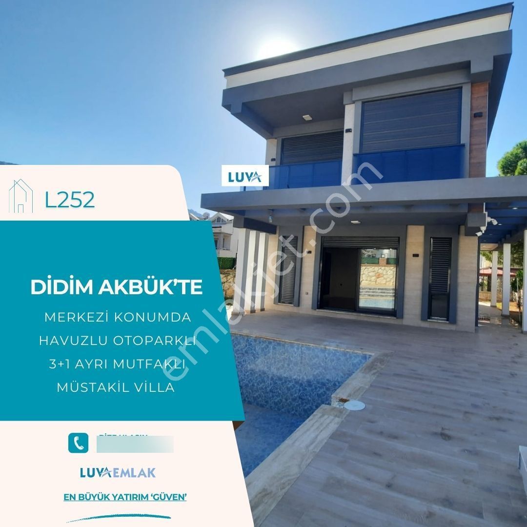 Didim Akbük’te Denize Yürüme Mesafesinde Özel Havuzlu Tam Müstakil 3+1 Sıfır Villa