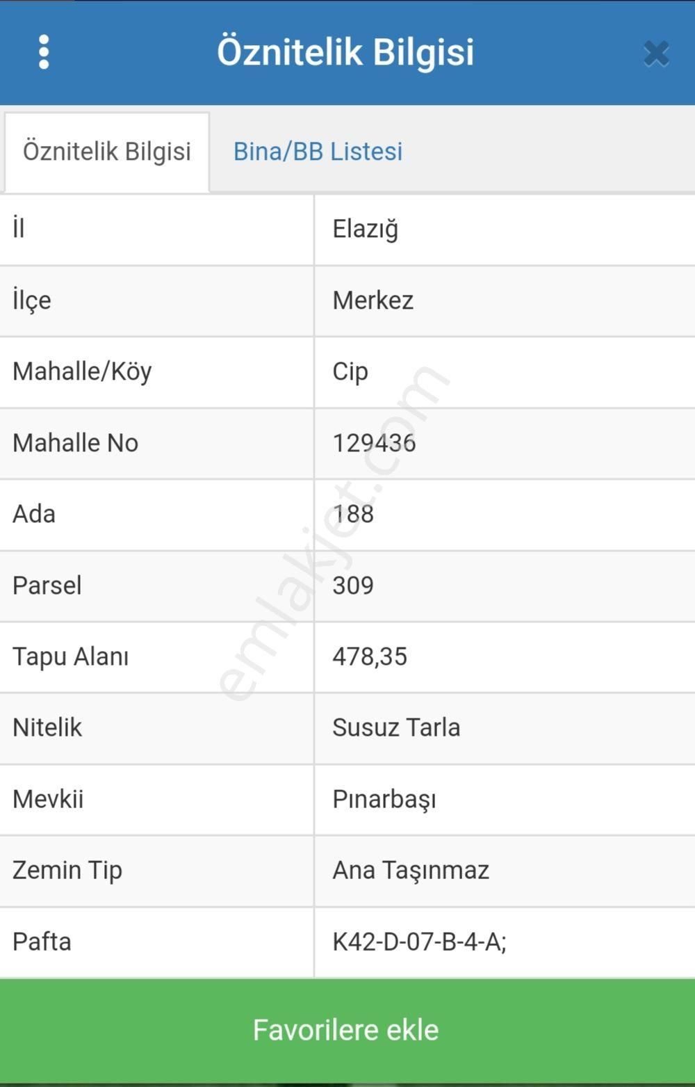 Elazığ Merkez Cipköy Köyü Satılık Konut İmarlı satılık arsa