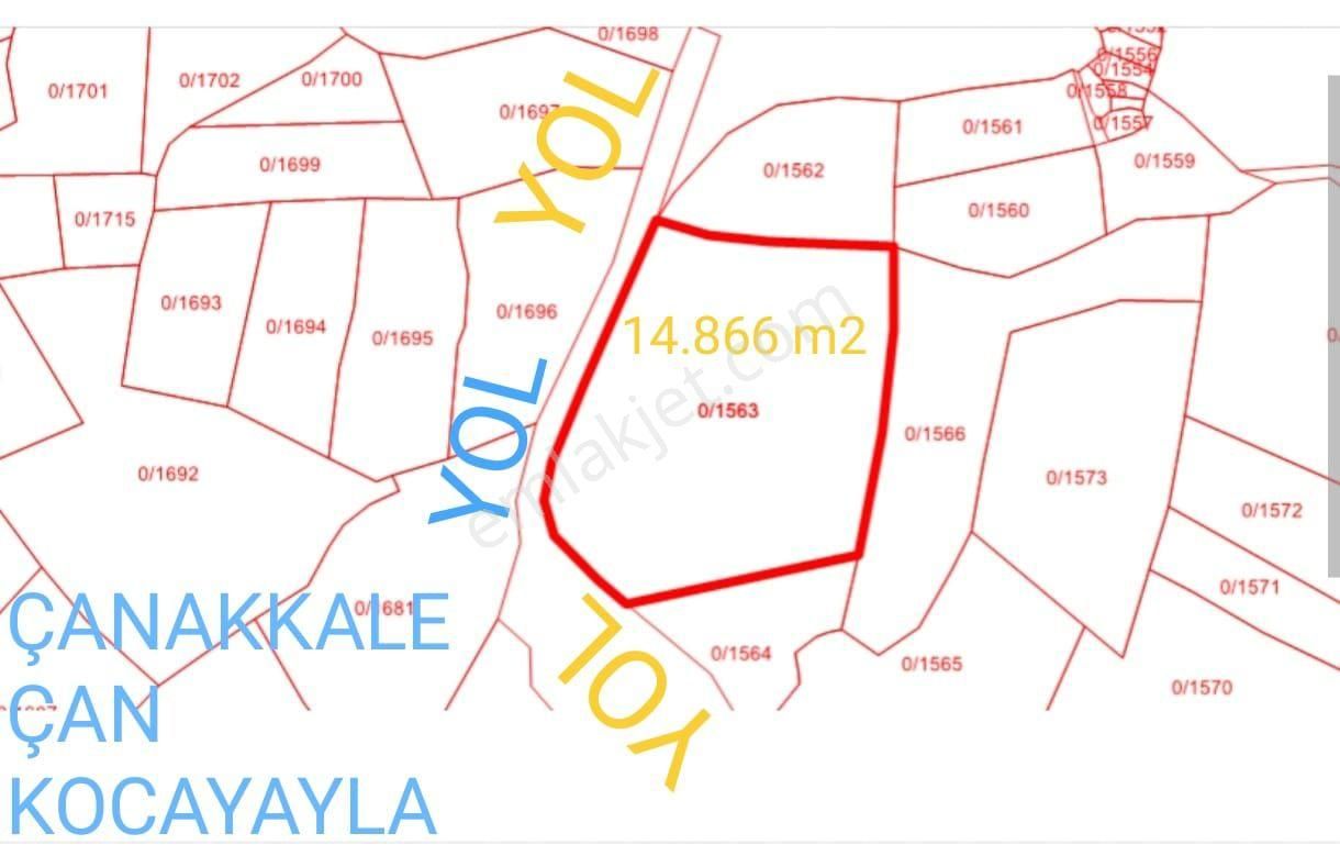 Çan Kocayayla Köyü Satılık Tarla ÇAN KOCAYAYLA 14,866m2 TAKAS UYAR