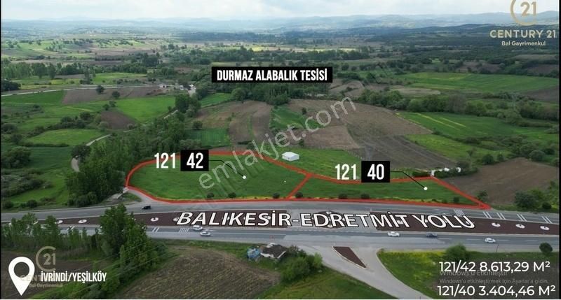 İvrindi Yeşilköy Satılık Tarla Century 21 Bal'dan Edremit Asfaltına Cephe Satılık Tarla