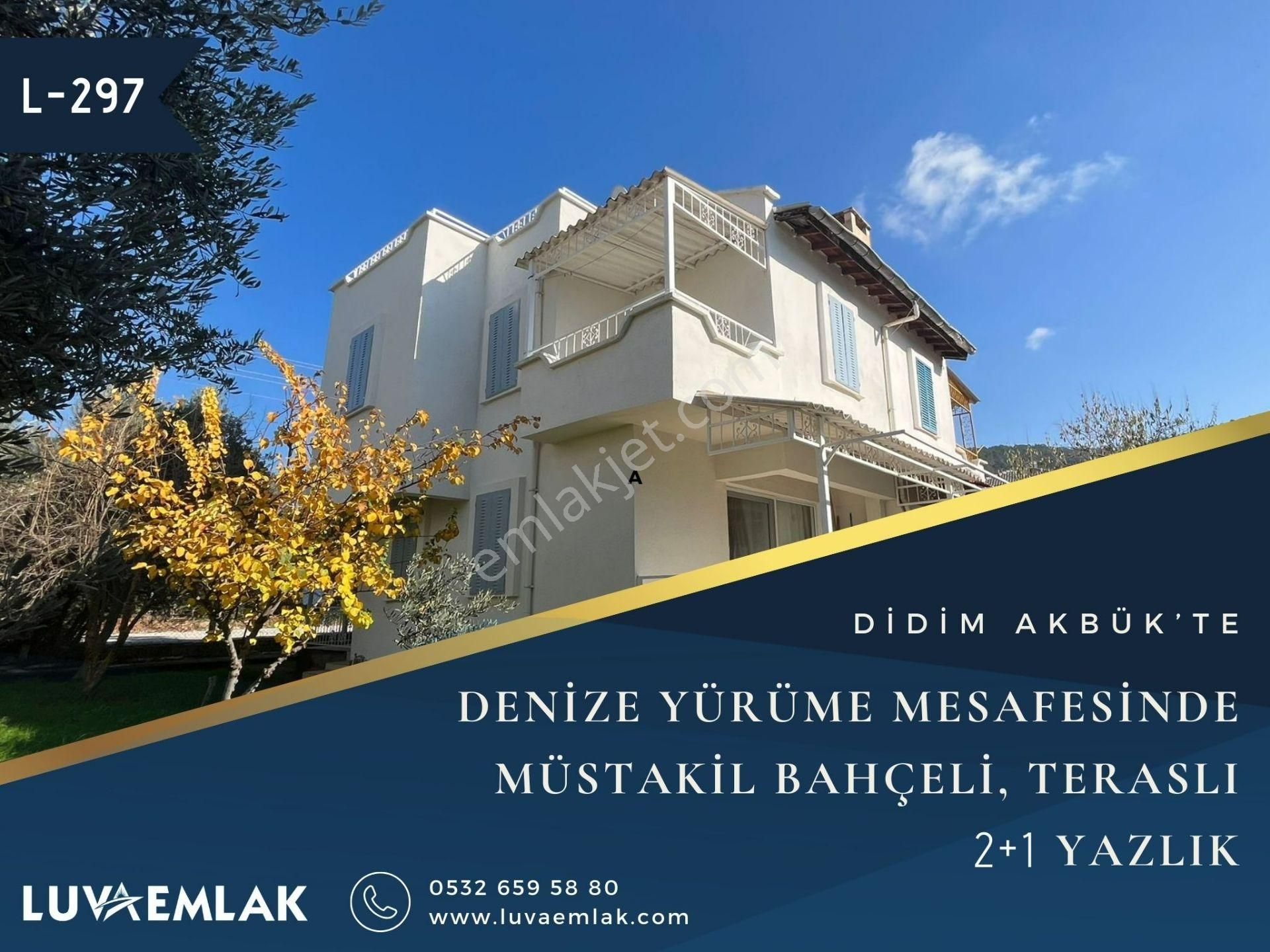 Didim Akbük Satılık Yazlık  DİDİM AKBÜK’TE DENİZE YÜRÜME MESAFESİNDE MÜSTAKİL BAHÇELİ 2+1 YAZLIK