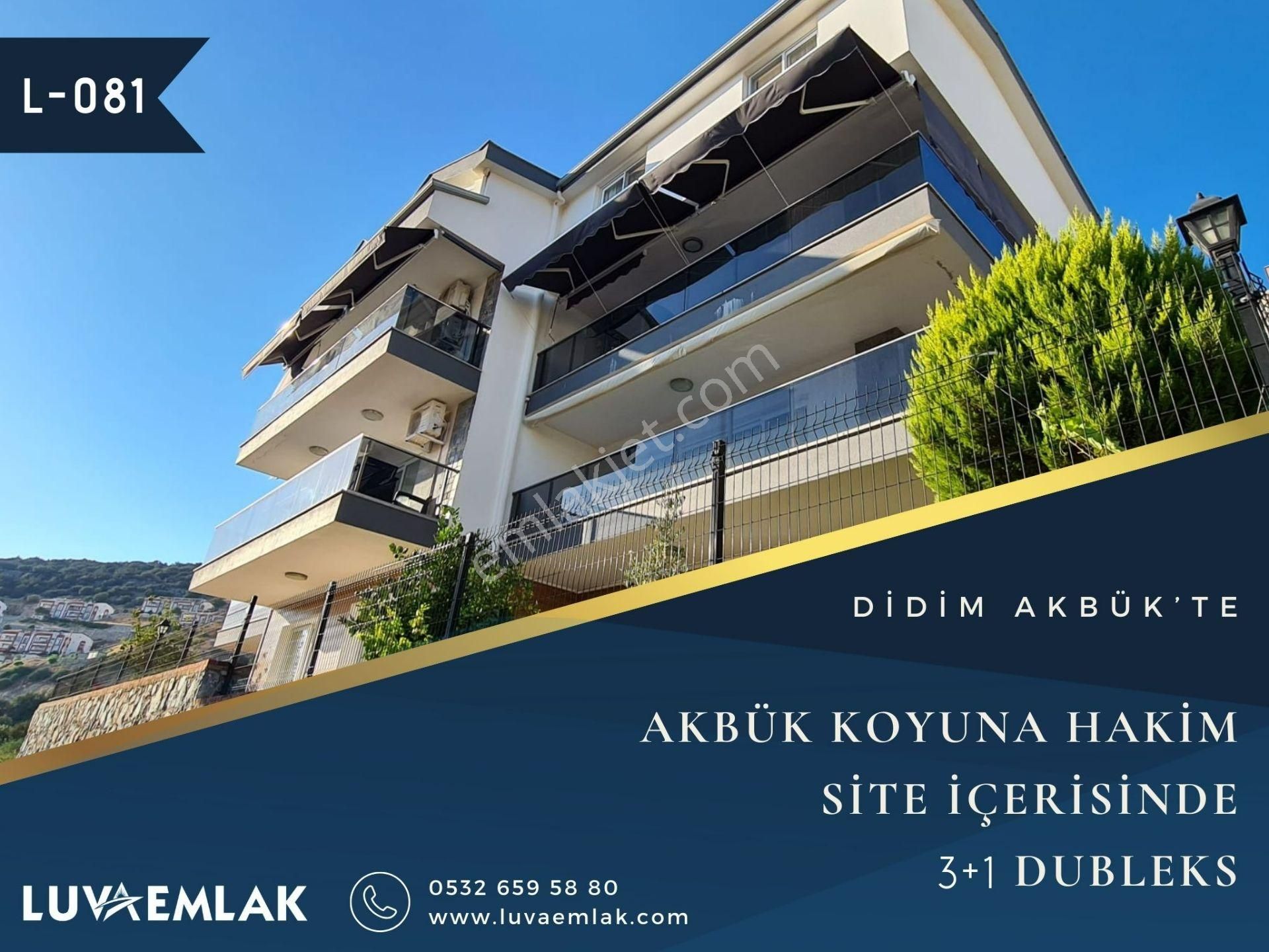 Didim Akbük Satılık Daire Didim Akbük Te Panoramik Deniz Manzaralı Havuzlu Sitede 3+1 Dubleks Daire