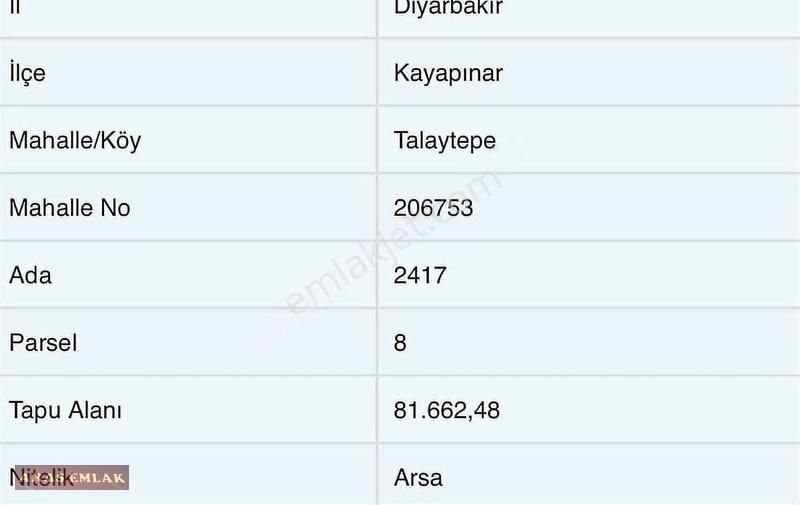 Kayapınar Talaytepe Satılık Ticari İmarlı ^^ARAS EMLAKTAN^^TALAYTEPE TİCARİ İMARLI UYGUN ARSA