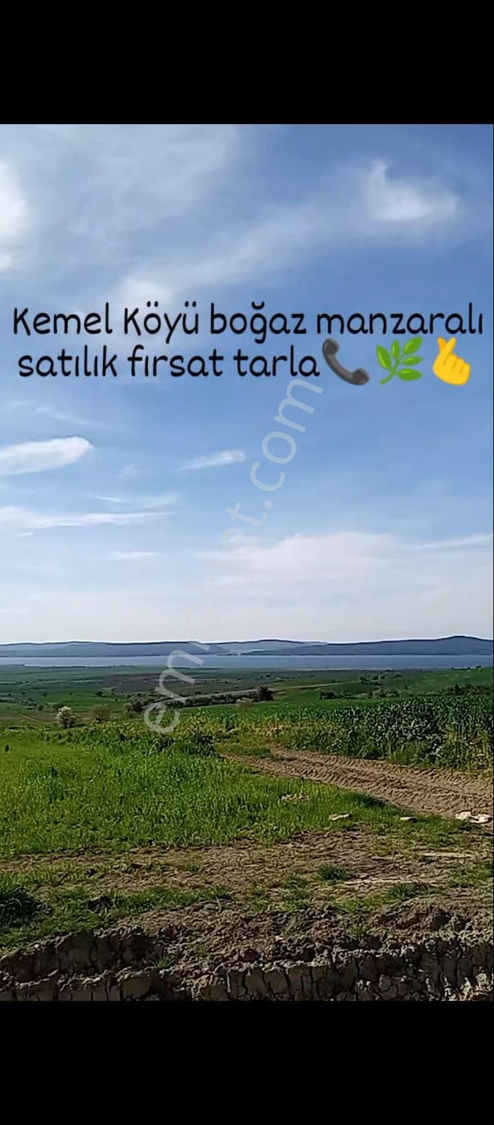 Çanakkale Merkez Kemel Köyü Satılık Tarla  ÇANAKKALE KEMEL KÖYÜ,KIŞLATEPE MEVKİ, BOGAZ MANZARALI SATILIK TARLA