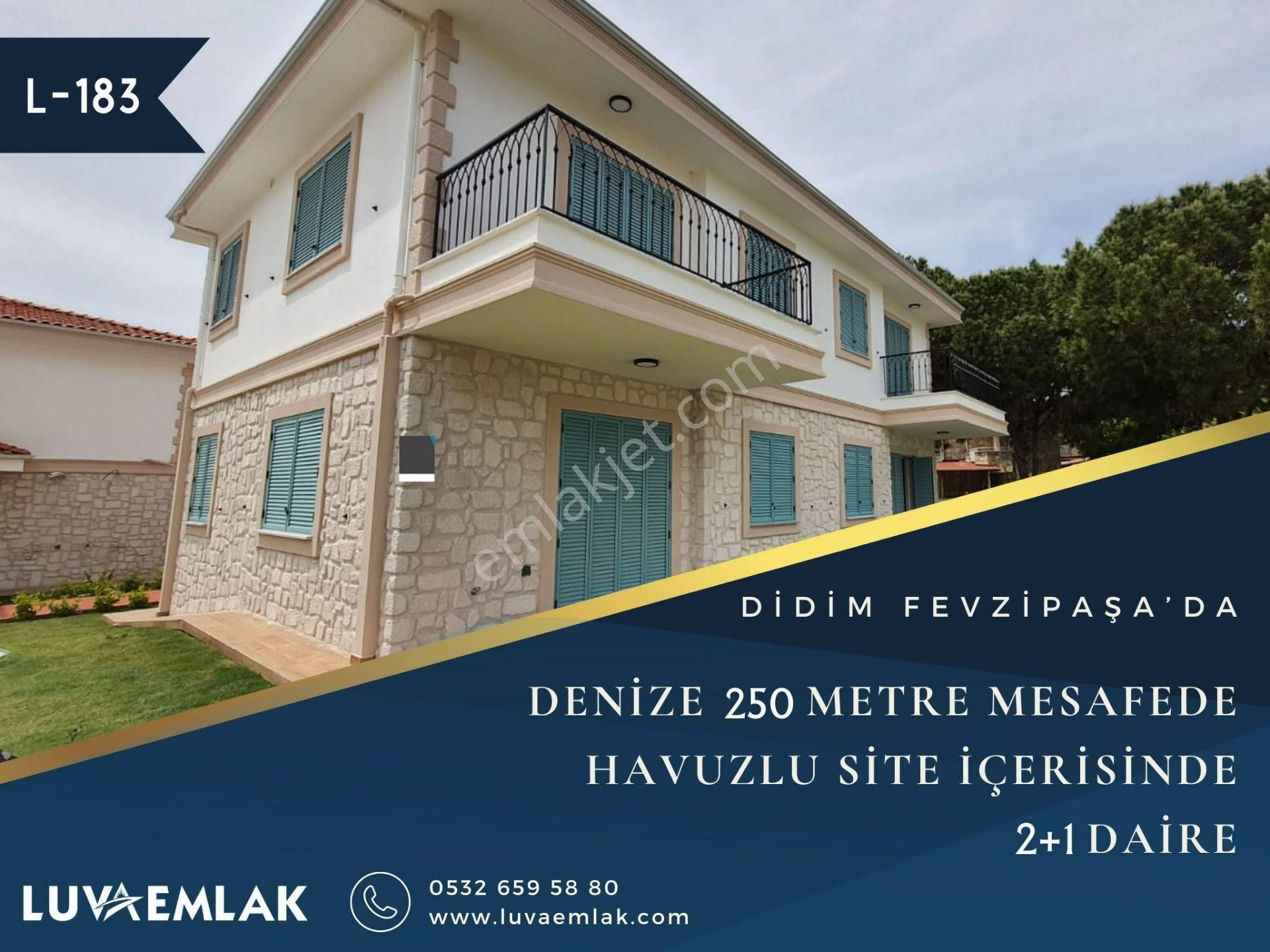 Didim Akbük Satılık Daire Didim Fevzipaşa'da Denize250mt Mesafede Havuzlu Sitede 2+1 Daire