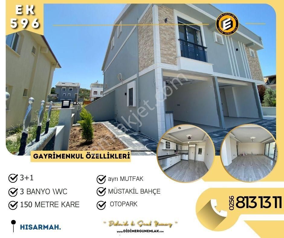 Didim Hisar Satılık Villa Didim Hisar Mahallesin De 3+1 Ayrı Mutfak Satılık Villa ( Ek :596 )