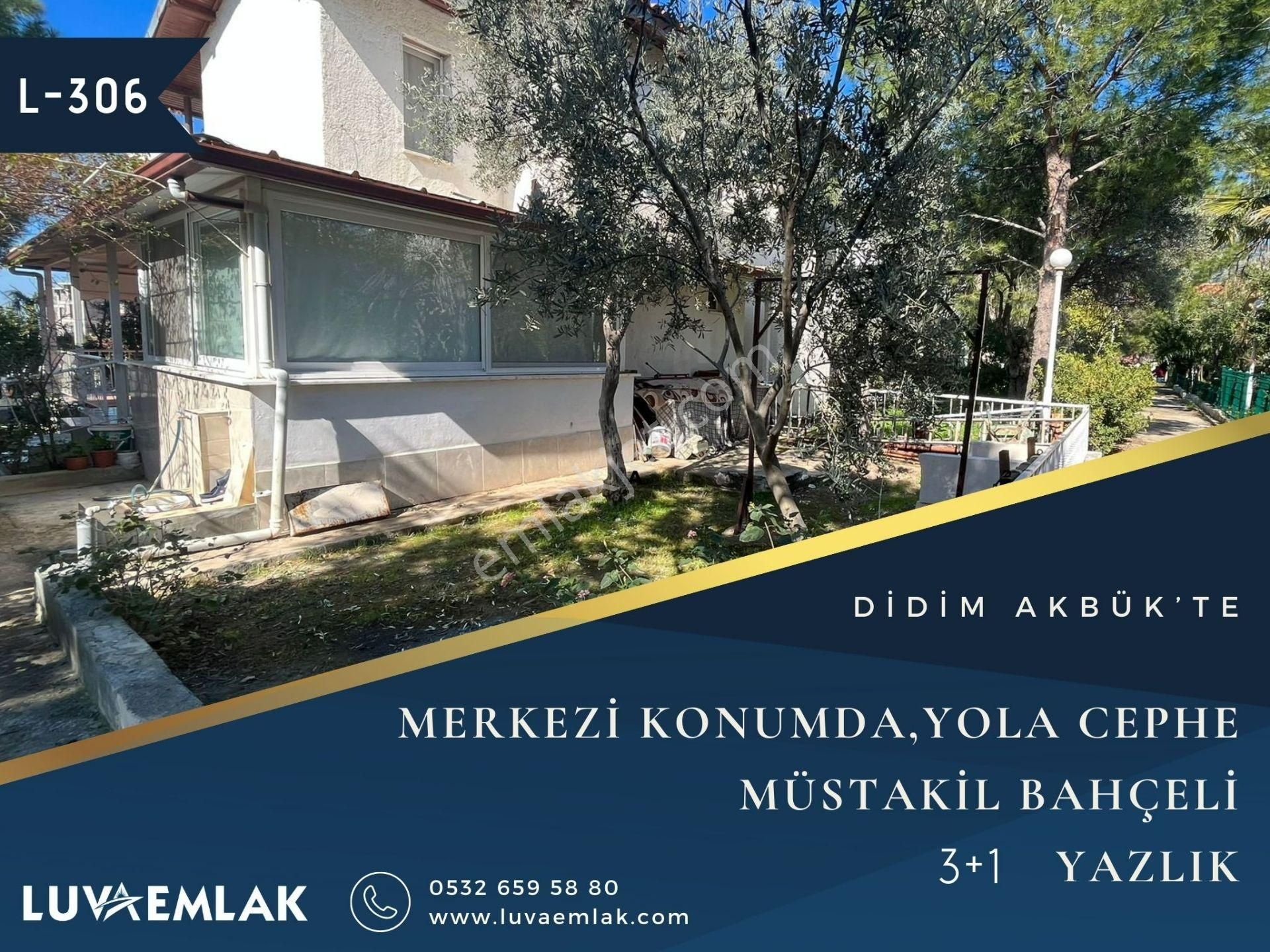 Didim Akbük Satılık Yazlık  DİDİM AKBÜK'TE DENİZE YÜRÜME MESAFESİNDE MÜSTAKİL BAHÇELİ 3+1 YAZLIK