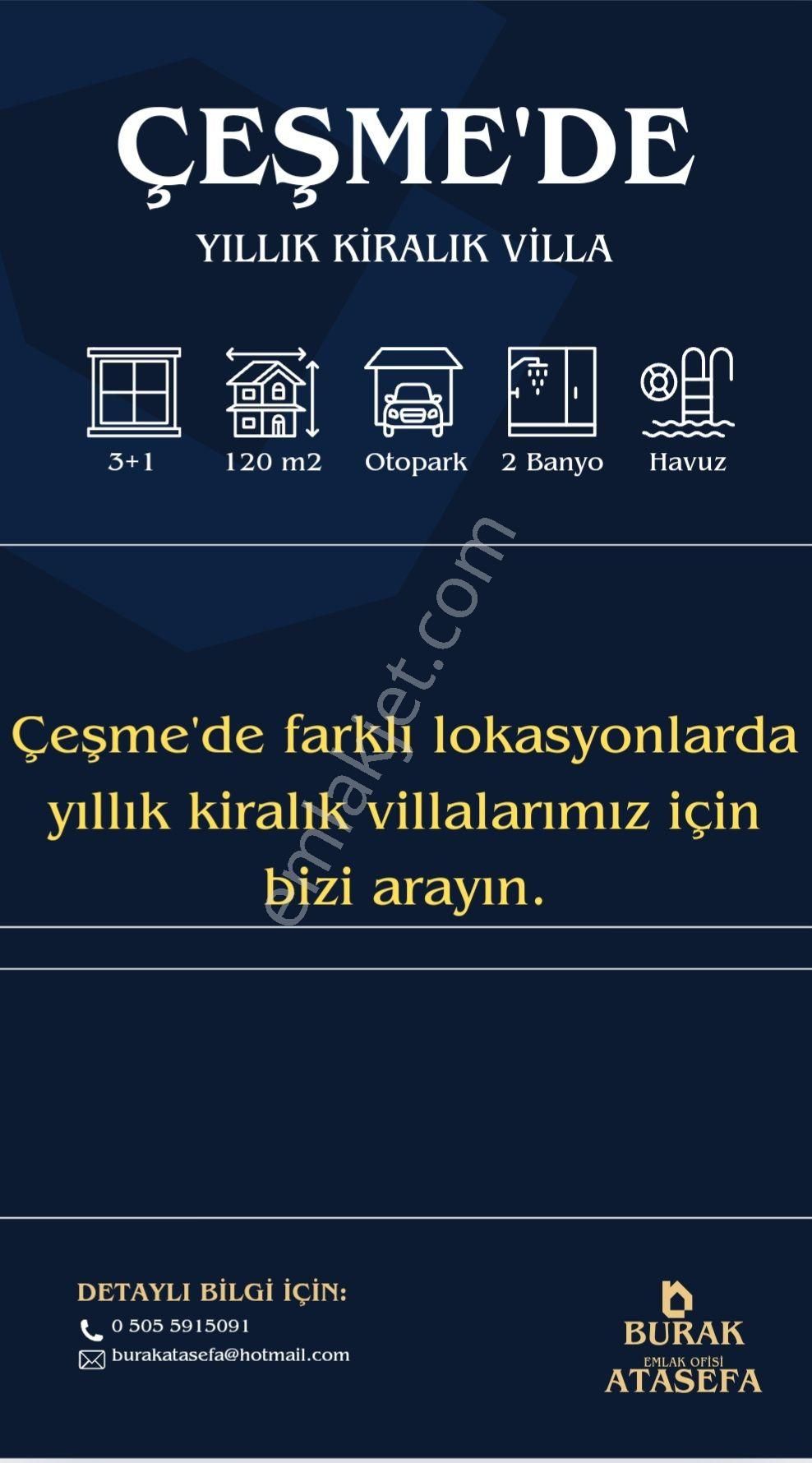 Çeşme 16 Eylül Kiralık Villa ÇEŞME'DE YILLIK KİRALIK VİLLA