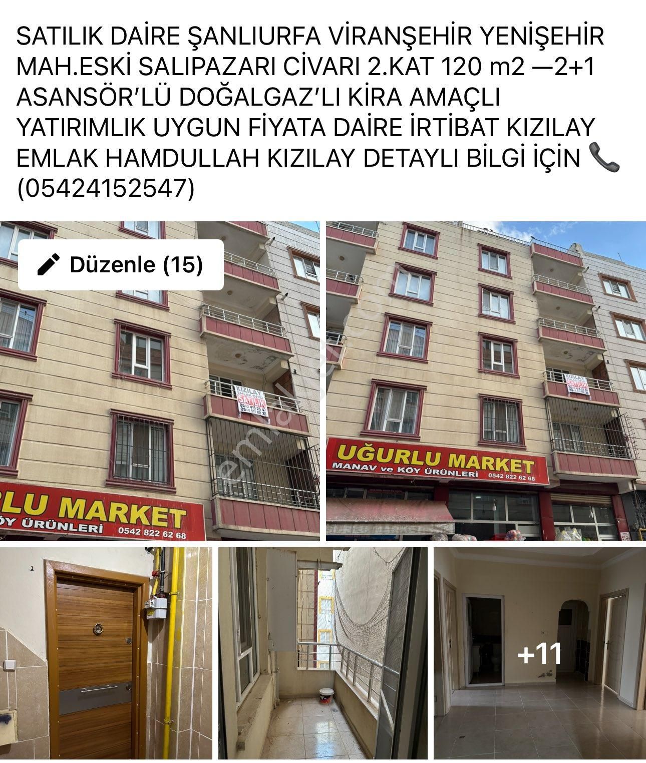 Viranşehir Yenişehir Satılık Daire ŞANLIURFA VİRANŞEHİR YENİŞEHİR MAH.SATILIK UYGUN FİYATA KELEPİR DAİRE